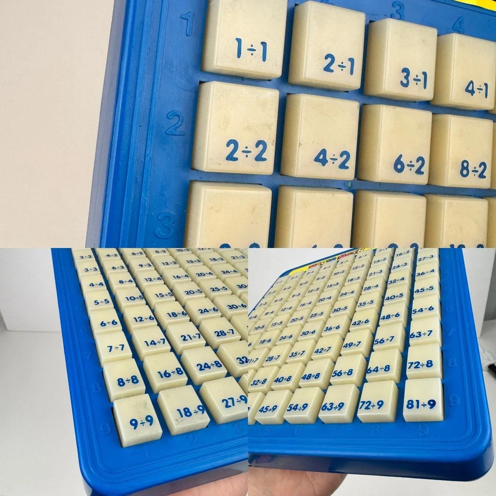 Vtg 1993 Magic Math Division Learning Tool Press‎ Blue Lanard Toys Homeschool